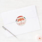 Grappige Kerstman | Schattige Kerstmis Ho Ho Ho Ki Ronde Sticker (Envelop)
