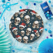 Grappige Kerstman schedels in Santa Hats Papieren Bordje (Feest)