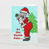 Grappige Kerstman Sinterklaas Elfie Selfie Feestdagen Kaart (Voorkant)