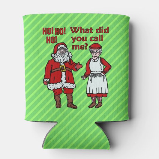 Grappige Kerstman Sinterklaas & Mrs Holiday Joke Blikjeskoeler (Achterkant)