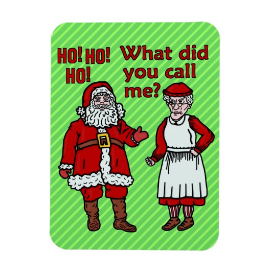 Grappige Kerstman Sinterklaas & Mrs Holiday Joke Magneet (Verticaal)