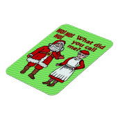 Grappige Kerstman Sinterklaas & Mrs Holiday Joke Magneet (Linkerzijde)