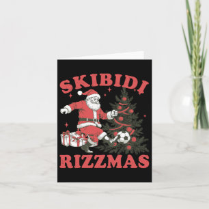Grappige Kerstman Skibidi Rizzmas kerstboom Kaart