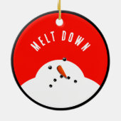 Grappige Kerstman Sneeuwpop Keramisch Ornament (Achterkant)
