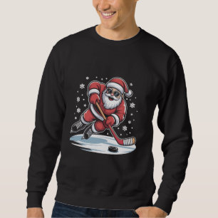 Grappige Kerstman speelt ijshockey Kerstmis Trui