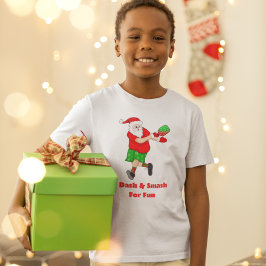 Grappige Kerstman Speelt Pickleball Ik Sprint & Sm T-shirt