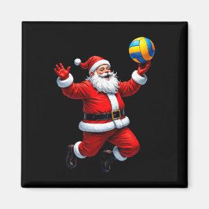 Grappige Kerstman spelen Volleybal Kerstverlichtin Magneet
