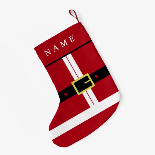 Grappige Kerstman Stocking met aangepaste naam Kleine Kerstsok (Achterkant (Hangend))