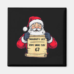 Grappige Kerstman Stoute Lijst Kinderen Die 67 Ker Magneet