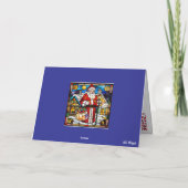 Grappige Kerstman Superheld Kerstkaart Kaart (Achterkant)