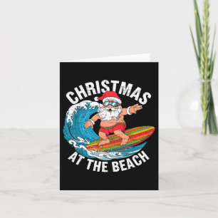 Grappige Kerstman surfen Kerstmis in juli Kerstmis Kaart