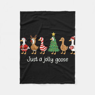 Grappige Kerstman T-shirt Gewoon Een Jollige Gans  Fleece Deken