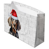 Grappige Kerstman Tan en Black Coonhound Lover Groot Cadeauzakje (Achterkant Gekanteld)
