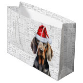 Grappige Kerstman Tan en Black Coonhound Lover Groot Cadeauzakje (Voorkant Gekanteld)