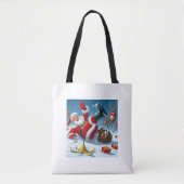 grappige kerstman tote bag (Voorkant)