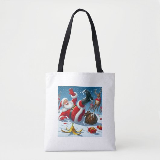 grappige kerstman tote bag (Voorkant)