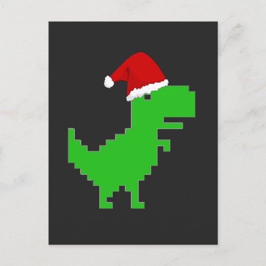 grappige kerstman trex briefkaart (Voorkant)