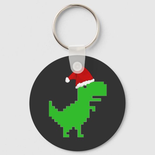 grappige kerstman trex sleutelhanger (Voorkant)