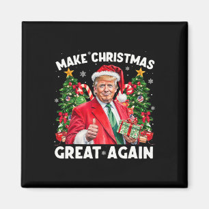 Grappige Kerstman Trump 2025 Maak Kerstmis weer Gr Magneet
