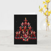 Grappige Kerstman Trump Dance Tree Kerstmispyjama Kaart (Gele Bloem)