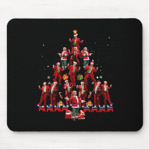 Grappige Kerstman Trump Dance Tree Kerstmispyjama  Muismat