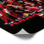 Grappige Kerstman Trump Dance Tree Kerstmispyjama  Poster (Hoek)