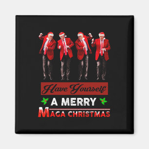 Grappige Kerstman Trump Have Yourself A Merry Mega Magneet