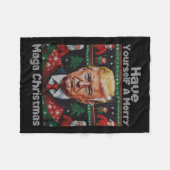 Grappige Kerstman Trump, heb jezelf een vrolijk ke Fleece Deken (Voorkant (Horizontaal))