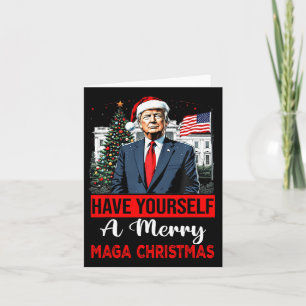 Grappige Kerstman Trump, heb jezelf een vrolijk ke Kaart