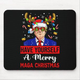 Grappige Kerstman Trump, heb jezelf een vrolijk ke Muismat