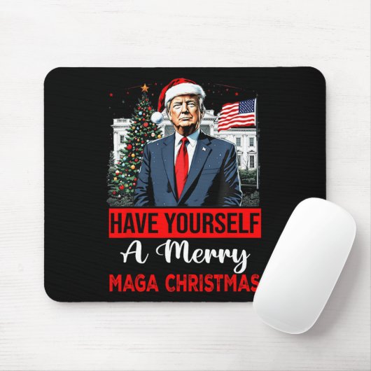 Grappige Kerstman Trump, heb jezelf een vrolijk ke Muismat (Met muis)