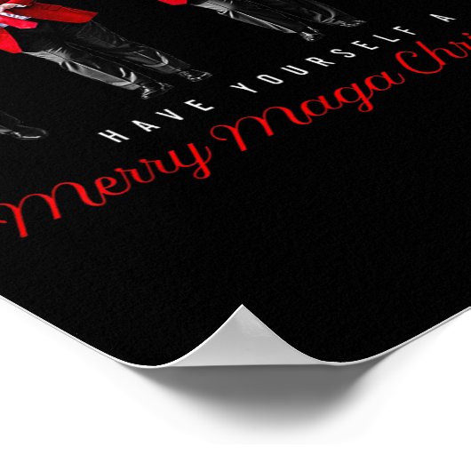 Grappige Kerstman Trump, heb jezelf een vrolijk ke Poster (Hoek)