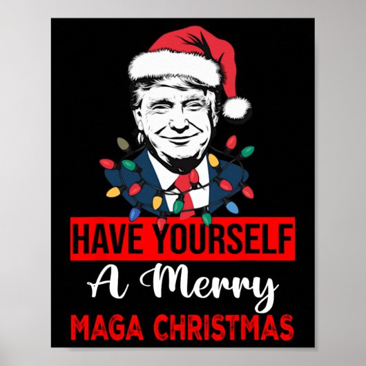 Grappige Kerstman Trump, heb jezelf een vrolijk ke Poster (Voorkant)