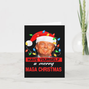 Grappige Kerstman Trump heb jezelf een vrolijke Me Kaart