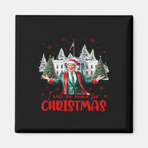 Grappige Kerstman Trump, ik ben thuis voor de kers Magneet