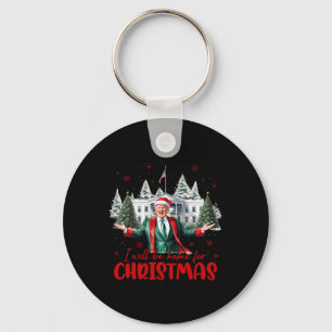 Grappige Kerstman Trump, ik ben thuis voor de kers Sleutelhanger