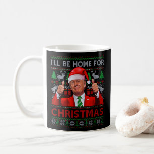 Grappige Kerstman Trump, ik ben thuis voor Kerstmi Koffiemok