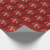 Grappige Kerstman Trump Ik zal thuis zijn voor de  Cadeaupapier (Hoek)