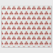 Grappige Kerstman Trump Ik zal thuis zijn voor Ker Cadeaupapier (Vlak)