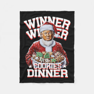Grappige Kerstman Trump Kerstwinnaar Cookies Fleece Deken