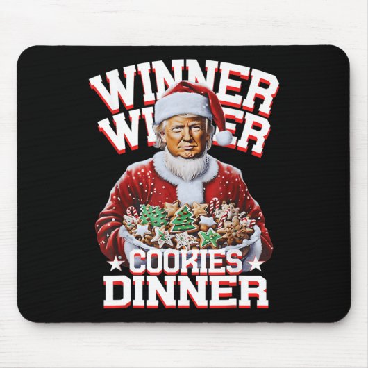 Grappige Kerstman Trump Kerstwinnaar Cookies Muismat (Voorkant)