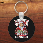 Grappige Kerstman Trump Kerstwinnaar Cookies Sleutelhanger (Voorkant)