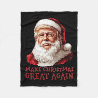 Grappige Kerstman Trump maakt kerst een groot fees Fleece Deken