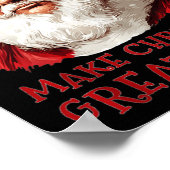 Grappige Kerstman Trump maakt kerst een groot fees Poster (Hoek)