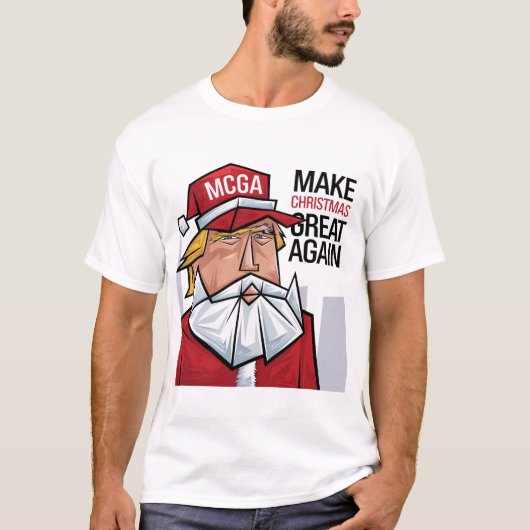 Grappige kerstman Trump maakt kerst weer geweldig T-shirt (Voorkant)