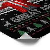 Grappige kerstman Trump maakt kerst weer lelijk Poster (Hoek)