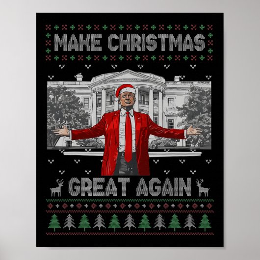 Grappige kerstman Trump maakt kerst weer lelijk Poster (Voorkant)