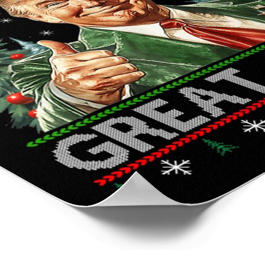 Grappige kerstman Trump maakt kerst weer lelijk Poster (Hoek)
