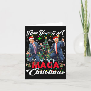 Grappige Kerstman Trump Prettig Kerstfeest Mega Ch Kaart