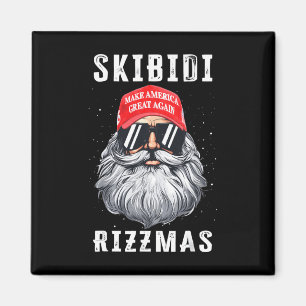 Grappige Kerstman Trump Skibidi Rizzmas maken Kers Magneet